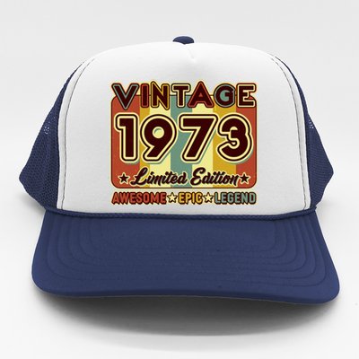 Vintage 1973 50th Birthday Limited Edition Awesome Epic Legend Trucker Hat