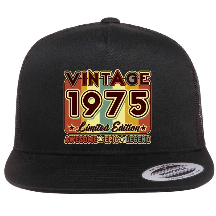 Vintage 1975 50th Birthday Limited Edition Awesome Epic Legend Flatbill Hat