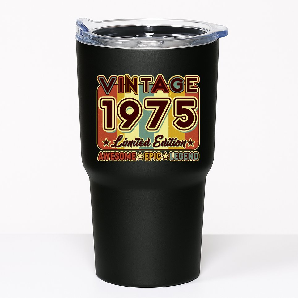 Vintage 1975 50th Birthday Limited Edition Awesome Epic Legend Tumbler
