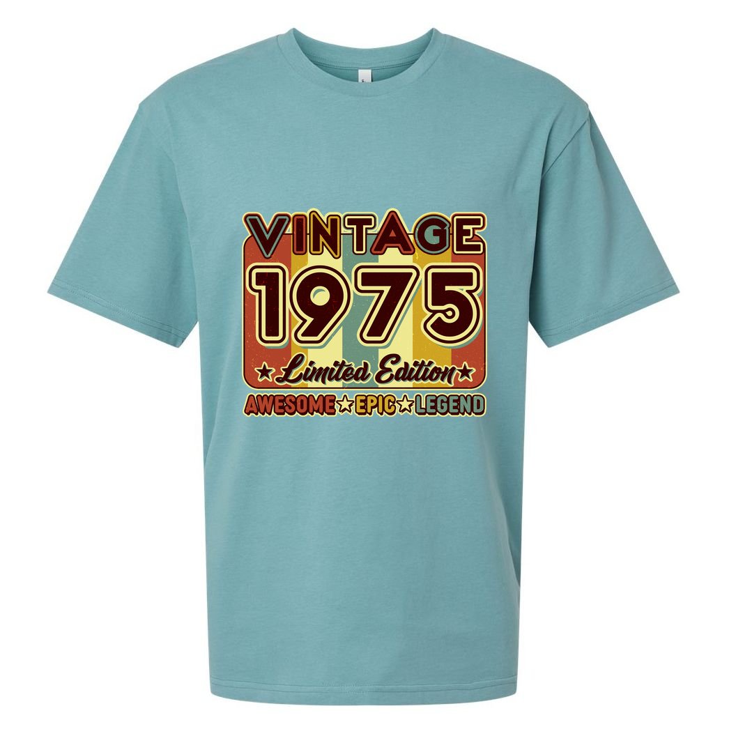 Vintage 1975 50th Birthday Limited Edition Awesome Epic Legend Sueded Cloud Jersey T-Shirt