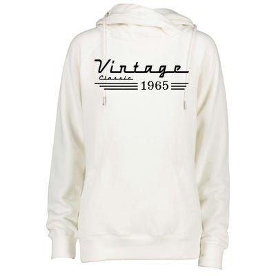 Vintage 1965 57th Birthday Womens Funnel Neck Pullover Hood