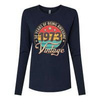 Vintage 1973 50 Years Of Being Awesome Womens Cotton Relaxed Long Sleeve T-Shirt