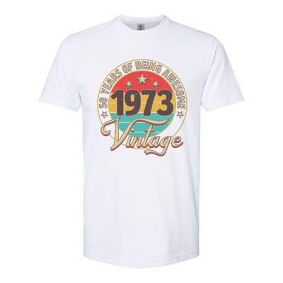 Vintage 1973 50 Years Of Being Awesome Softstyle® CVC T-Shirt