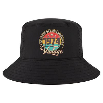Vintage 1974 50 Years Of Being Awesome Cool Comfort Performance Bucket Hat