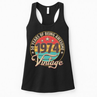 Vintage 1974 50 Years Of Being Awesome Womens Tank Top