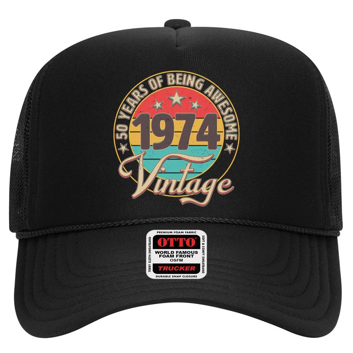 Vintage 1974 50 Years Of Being Awesome Trucker Hat
