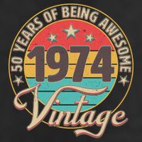 Vintage 1974 50 Years Of Being Awesome Trucker Hat