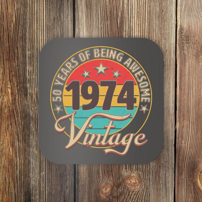 Vintage 1974 50 Years Of Being Awesome Coaster