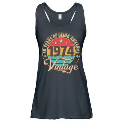 Vintage 1974 50 Years Of Being Awesome Ladies Essential Flowy Tank