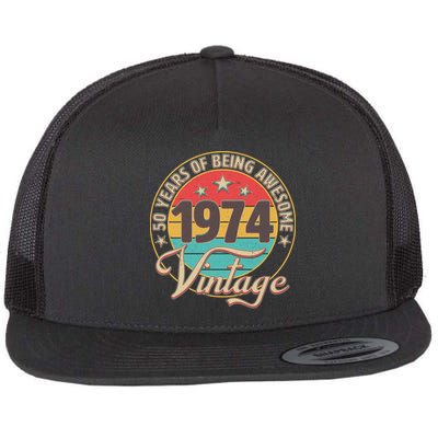 Vintage 1974 50 Years Of Being Awesome Flatbill Hat