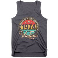 Vintage 1974 50 Years Of Being Awesome Tank Top