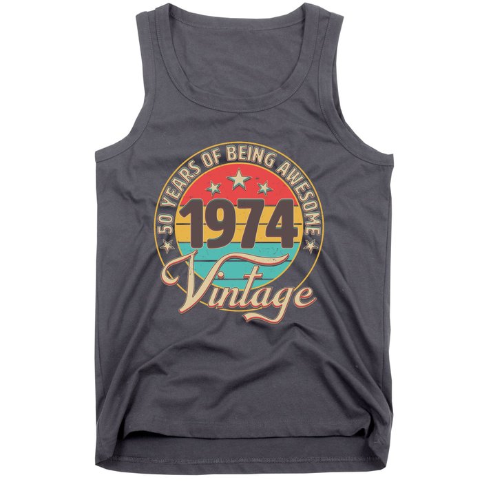 Vintage 1974 50 Years Of Being Awesome Tank Top