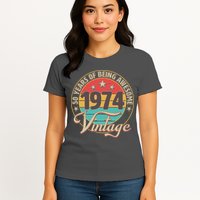 Vintage 1974 50 Years Of Being Awesome Womens T-Shirt