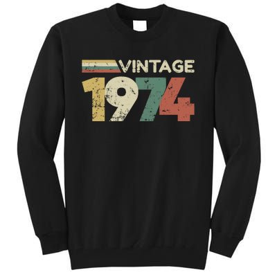 Vintage 1974 50th Birthday 2024 Tall Sweatshirt