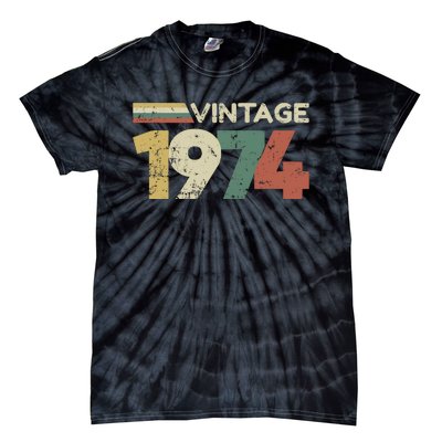 Vintage 1974 50th Birthday 2024 Tie-Dye T-Shirt