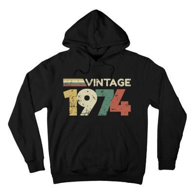 Vintage 1974 50th Birthday 2024 Tall Hoodie