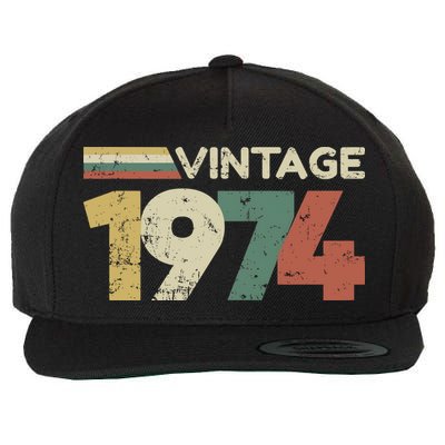 Vintage 1974 50th Birthday 2024 Wool Snapback Cap