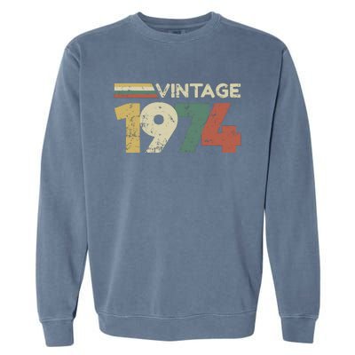 Vintage 1974 50th Birthday 2024 Garment-Dyed Sweatshirt