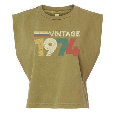 Vintage 1974 50th Birthday 2024 Garment-Dyed Women's Muscle Tee