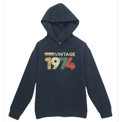 Vintage 1974 50th Birthday 2024 Urban Pullover Hoodie