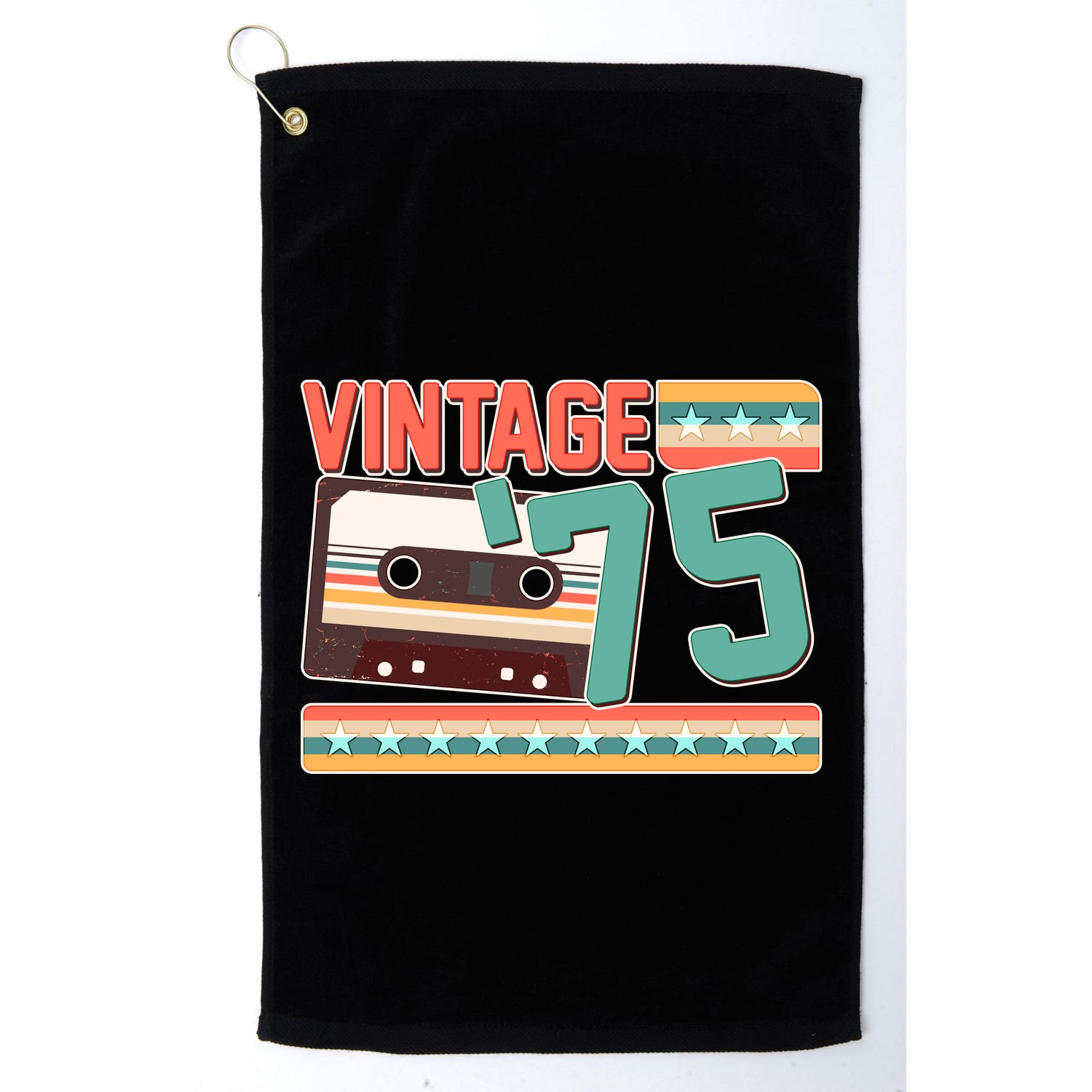 Vintage 1975 50th Birthday Cassette Tape Golf Towel