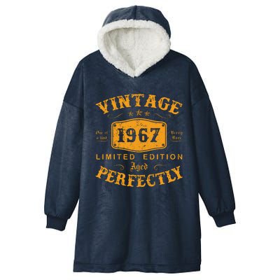 Vintage 1967 55 Birthday Gifts 55th Birthday Gifts Hooded Wearable Blanket