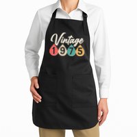 Vintage 1975 50th Birthday Retro Teardrop Design Apron