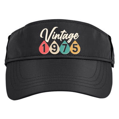 Vintage 1975 50th Birthday Retro Teardrop Design Adult Drive Performance Visor