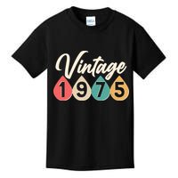 Vintage 1975 50th Birthday Retro Teardrop Design Kids T-Shirt