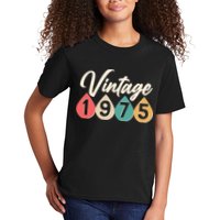 Vintage 1975 50th Birthday Retro Teardrop Design Kids T-Shirt