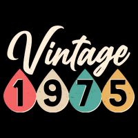 Vintage 1975 50th Birthday Retro Teardrop Design Kids T-Shirt