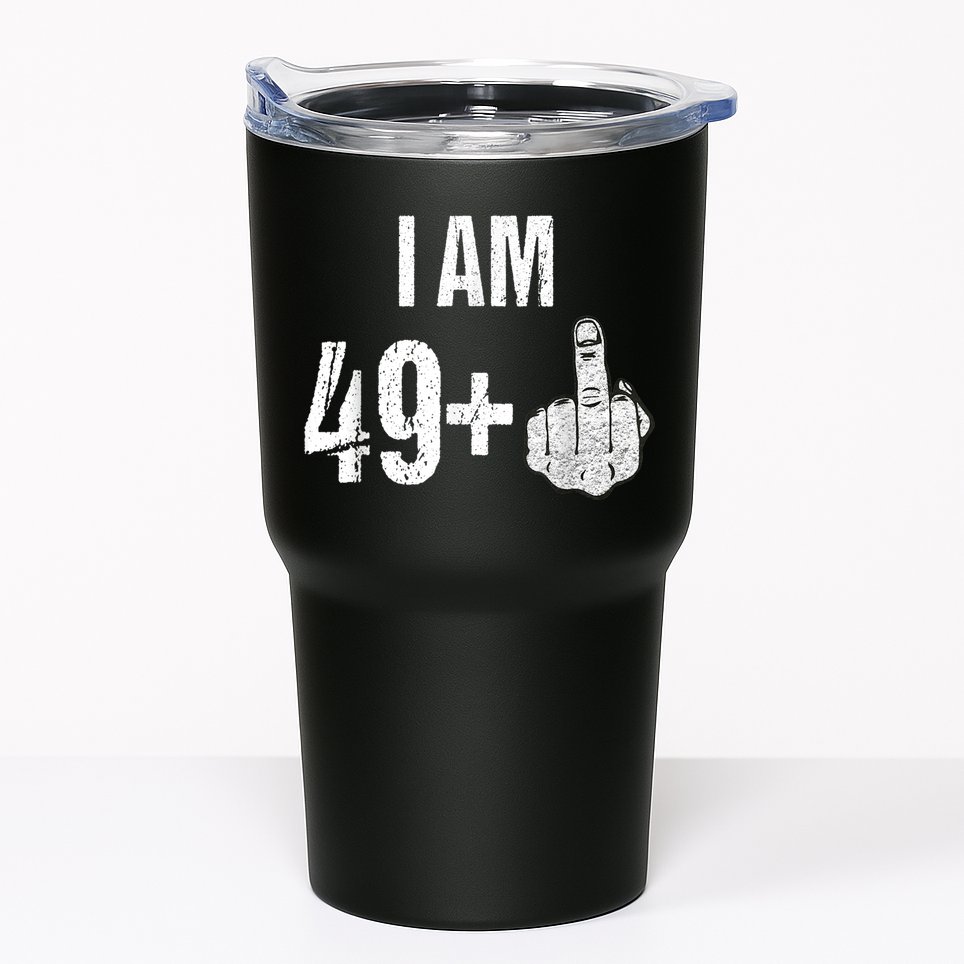 Vintage 1969 50th Birthday Shirt I Am 49 Plus Middle Finger Tumbler
