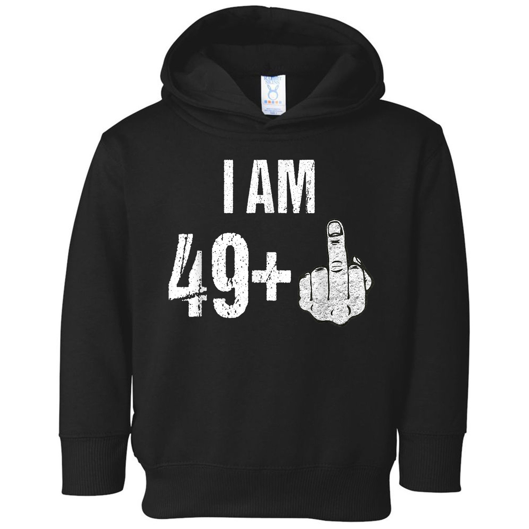 Vintage 1969 50th Birthday Shirt I Am 49 Plus Middle Finger Toddler Hoodie