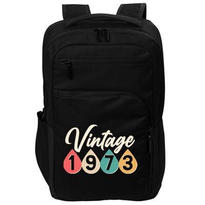Vintage 1973 50th Birthday Retro Teardrop Design Impact Tech Backpack