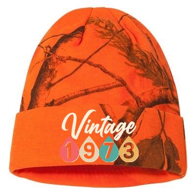 Vintage 1973 50th Birthday Retro Teardrop Design Kati Licensed 12" Camo Beanie