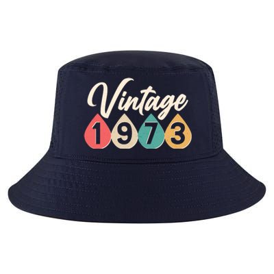 Vintage 1973 50th Birthday Retro Teardrop Design Cool Comfort Performance Bucket Hat