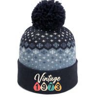 Vintage 1973 50th Birthday Retro Teardrop Design The Baniff Cuffed Pom Beanie