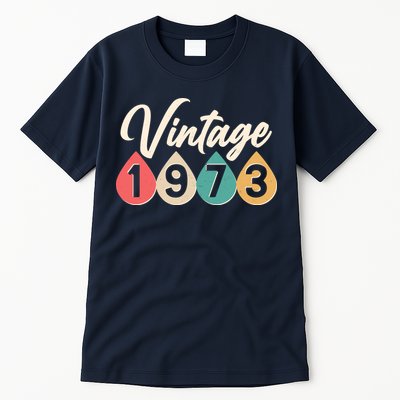 Vintage 1973 50th Birthday Retro Teardrop Design Tall T-Shirt