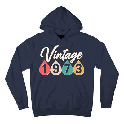 Vintage 1973 50th Birthday Retro Teardrop Design Tall Hoodie