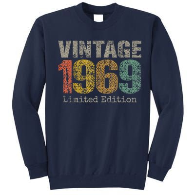 Vintage 1969 55th Birthday Gifts 55 Year Old Tall Sweatshirt