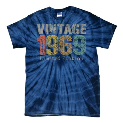 Vintage 1969 55th Birthday Gifts 55 Year Old Tie-Dye T-Shirt