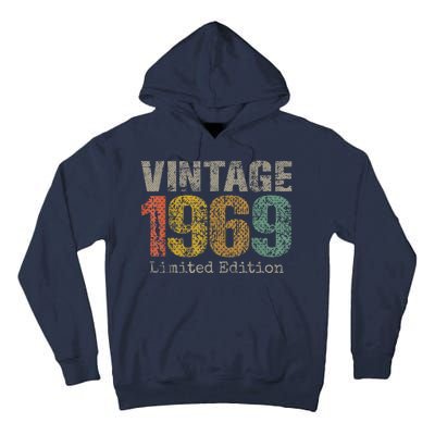 Vintage 1969 55th Birthday Gifts 55 Year Old Tall Hoodie