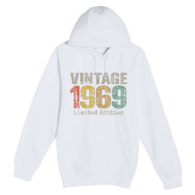 Vintage 1969 55th Birthday Gifts 55 Year Old Premium Pullover Hoodie