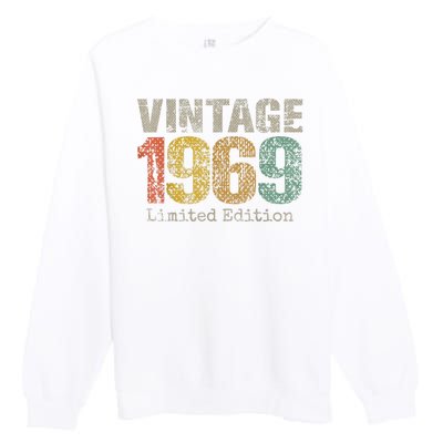 Vintage 1969 55th Birthday Gifts 55 Year Old Premium Crewneck Sweatshirt