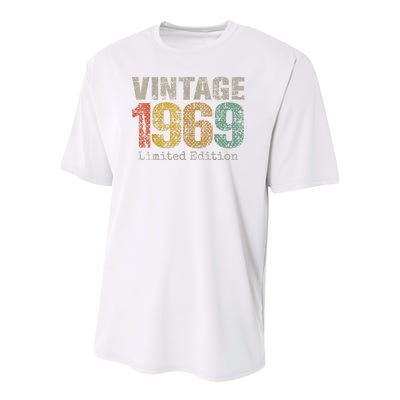 Vintage 1969 55th Birthday Gifts 55 Year Old Youth Performance Sprint T-Shirt