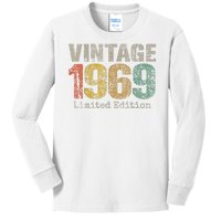 Vintage 1969 55th Birthday Gifts 55 Year Old Kids Long Sleeve Shirt