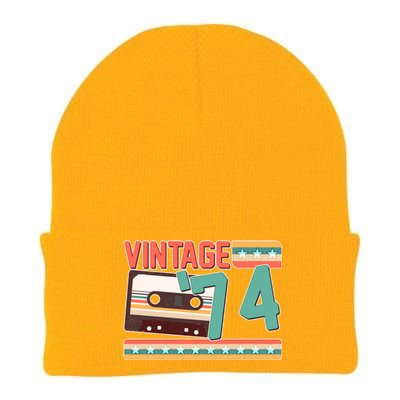 Vintage 1974 50th Birthday Cassette Tape Knit Cap Winter Beanie