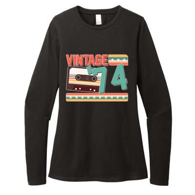 Vintage 1974 50th Birthday Cassette Tape Womens CVC Long Sleeve Shirt