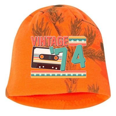 Vintage 1974 50th Birthday Cassette Tape Kati - Camo Knit Beanie