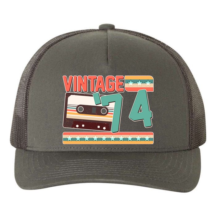 Vintage 1974 50th Birthday Cassette Tape Yupoong Adult 5-Panel Trucker Hat